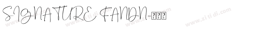 SIGNATURE FANDN字体转换